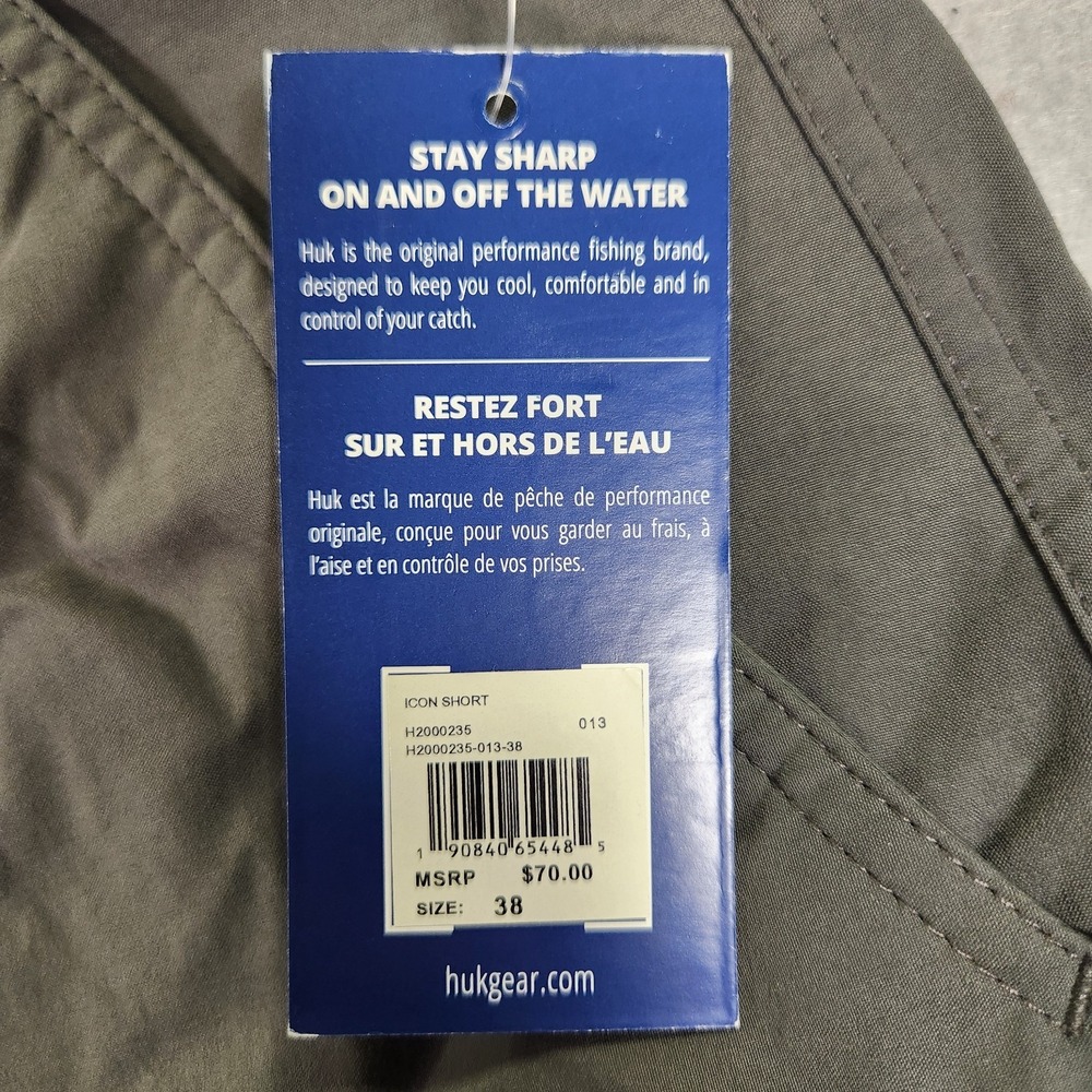 Huk Men's Performance Fishing Cargo Shorts Gray 38W NWT - Picture 3 of 8